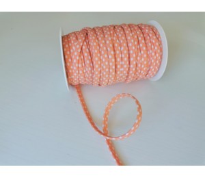 Spaghetti Band Kordel 7mm Polka Dots Pünkchten aprikot